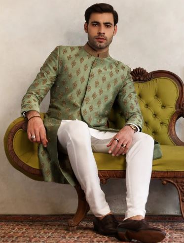 Sage Green Sherwani